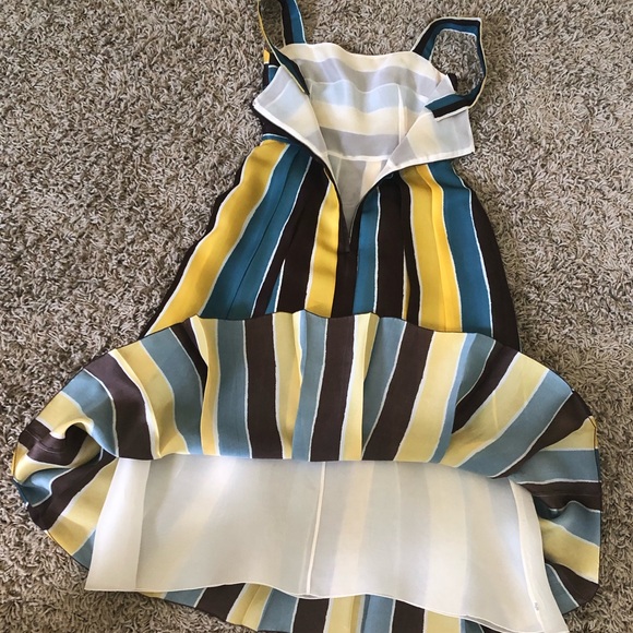 New Dolce & Gabbana Stripe Midi Multicolored Cocktail Dress. Size 40. - Picture 7 of 8